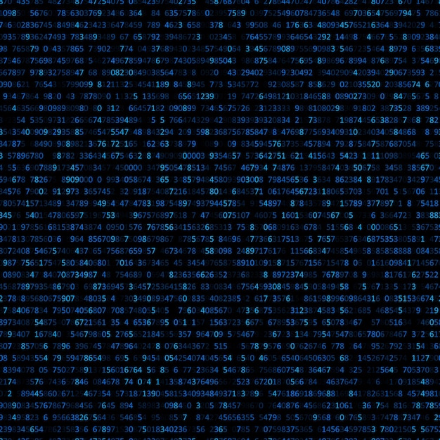 Seamless background with blue digits Vector illustration