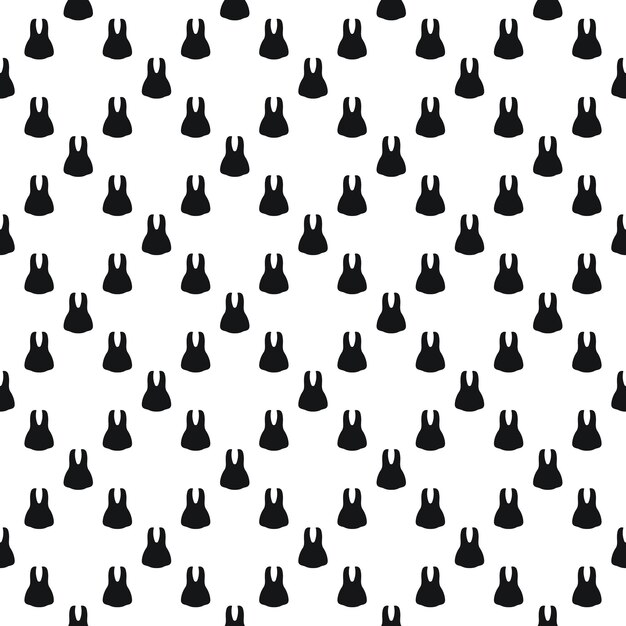 Seamless dental pattern silhouette of human teeth