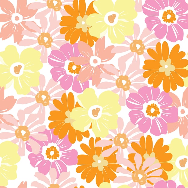 Seamless floral pattern for clothing