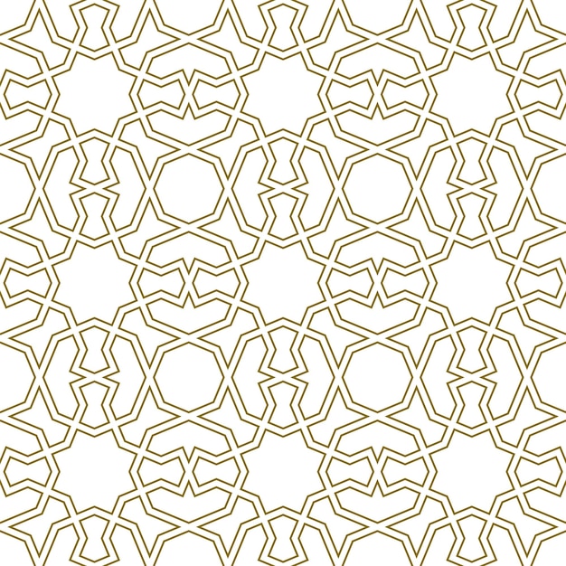 Seamless geometric ornament based on traditional islamic art.Great design for fabric,textile,cover,wrapping paper,background.Contoured lines.
