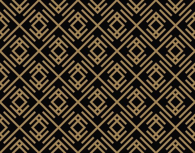 Seamless geometric pattern by stripes line Seamless vector background Black texture