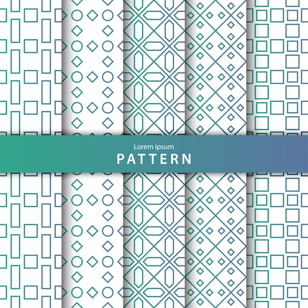 Seamless geometric pattern collection