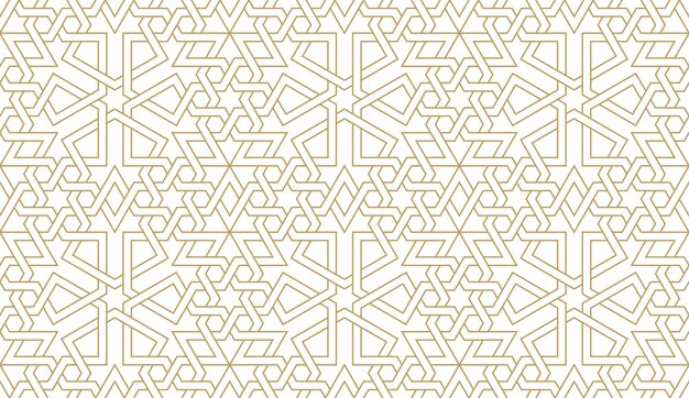 Seamless geometric pattern in authentic arabian style