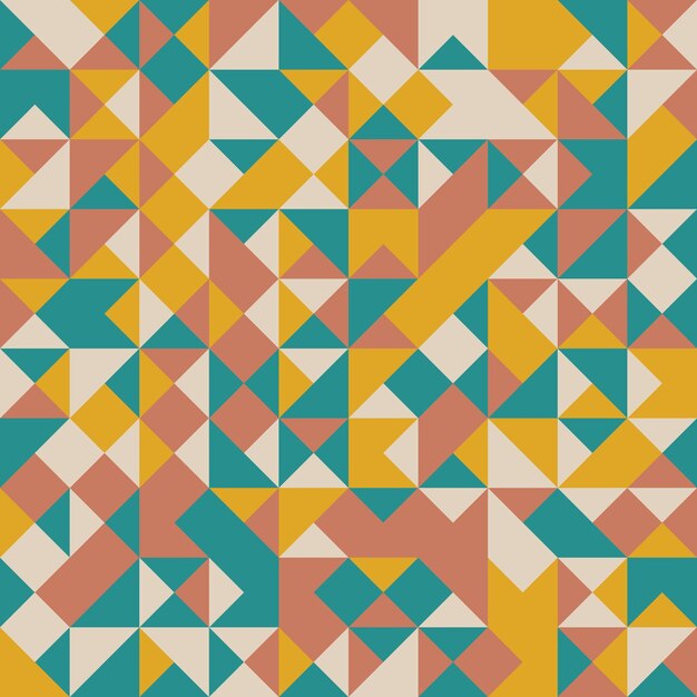 Seamless geometric pattern of multicolored triangles Background for greetings decorations creative ideas packaging and textiles