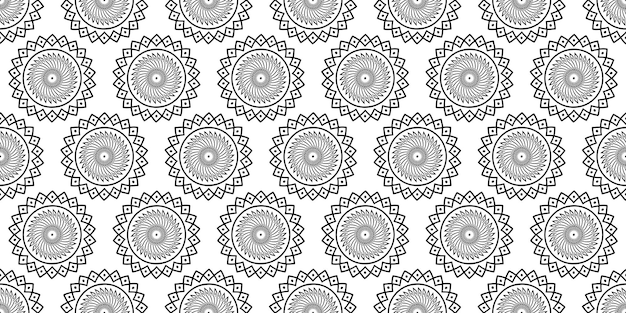Seamless geometric pattern round ethnic elements ethnic background