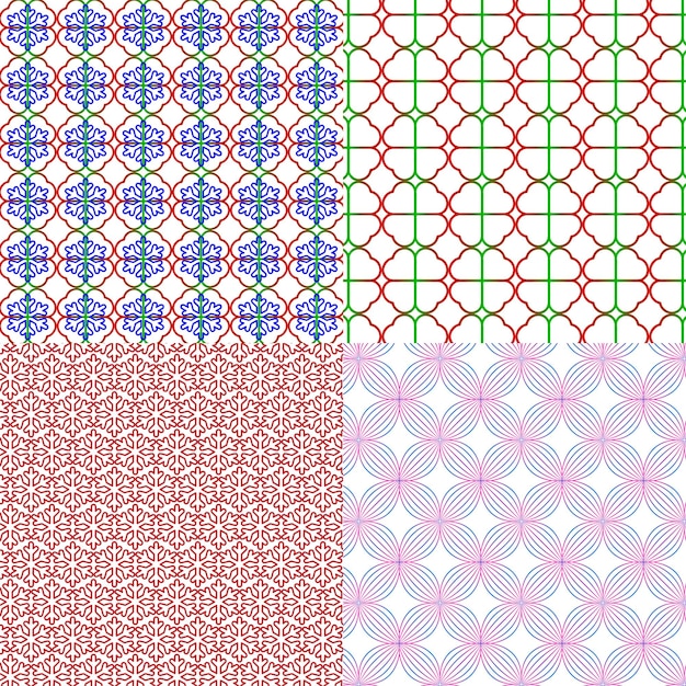 Seamless geometric textile patterns design