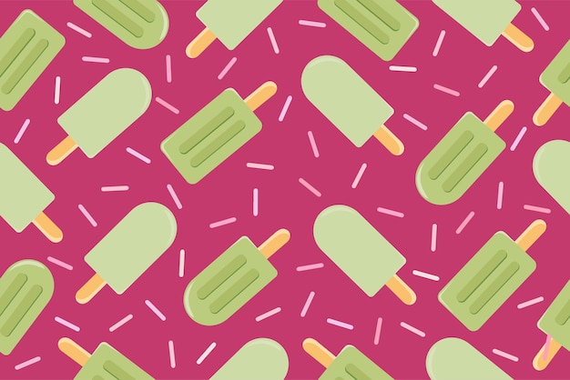 seamless ice cream pattern on a pink background texture for fabric packaging wallpaper decorative print vector illustration