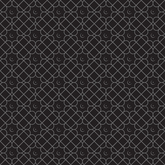 Seamless Islamic Pattern Background In Black Color