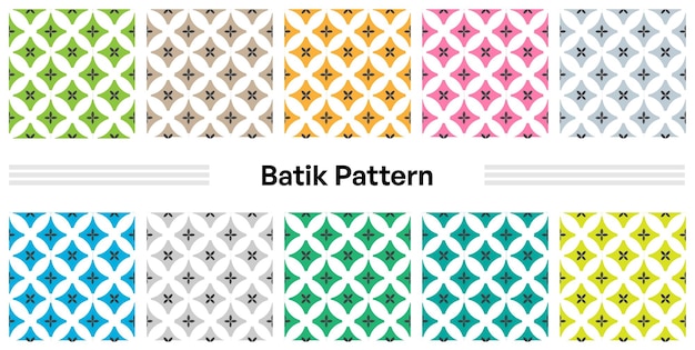 Seamless Modern Base Batik With Various Color and Pattern Vector for Textile Purpose