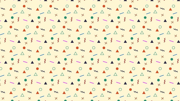 seamless multicolored pattern with different geometrical shapes vector texture of geometric colorfu