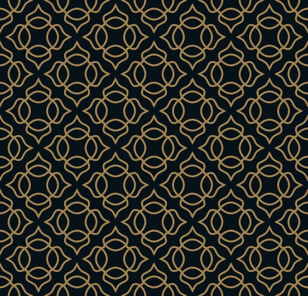 seamless pattern elegant linear ornament geometric stylish background vector repeating texture