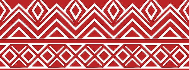 Seamless pattern ethnic background geometric ornament border