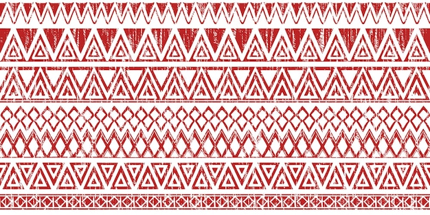 Seamless pattern ethnic background geometric ornament border