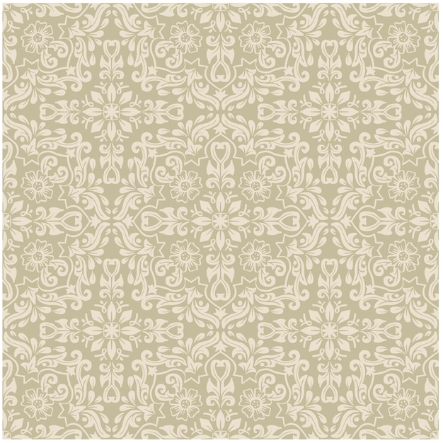 Seamless pattern floral ornament in Arabian style