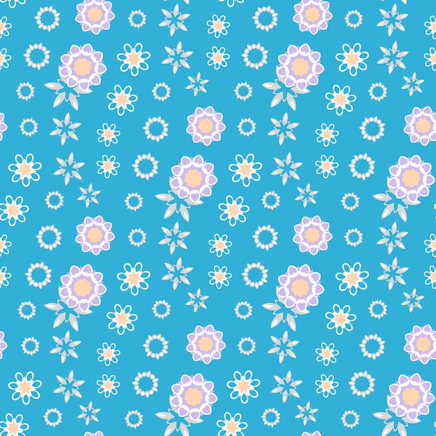 Seamless pattern floral threads Vector editable pattern