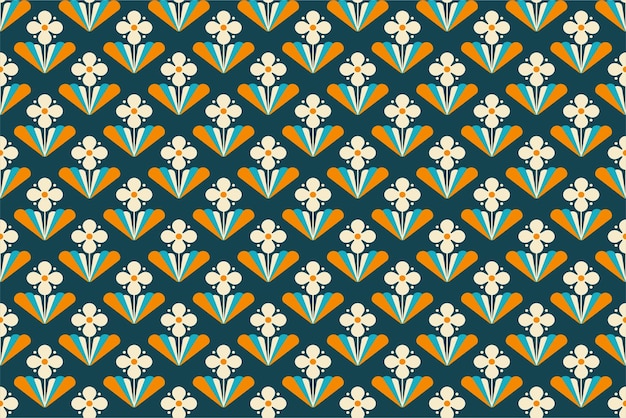 Seamless pattern flower vector design illustration