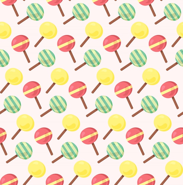 Seamless pattern from ice-creams with three color themes