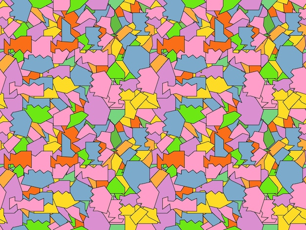 Seamless pattern of mosaics pieces of broken multicoloured glass