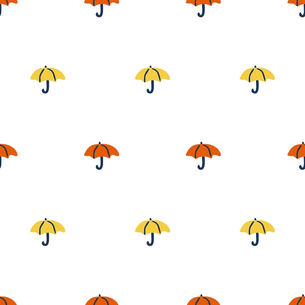 Seamless pattern Umbrella Flat design Illustration on white background