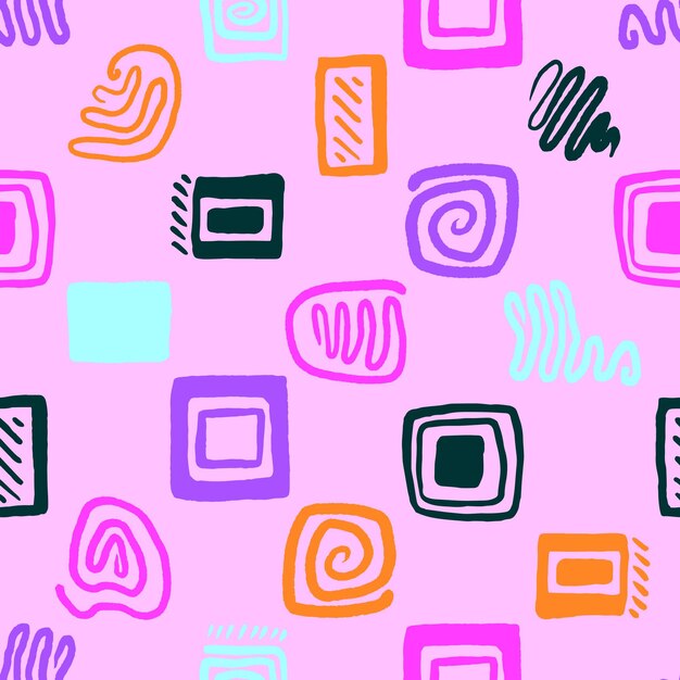 seamless pattern with abstract elements