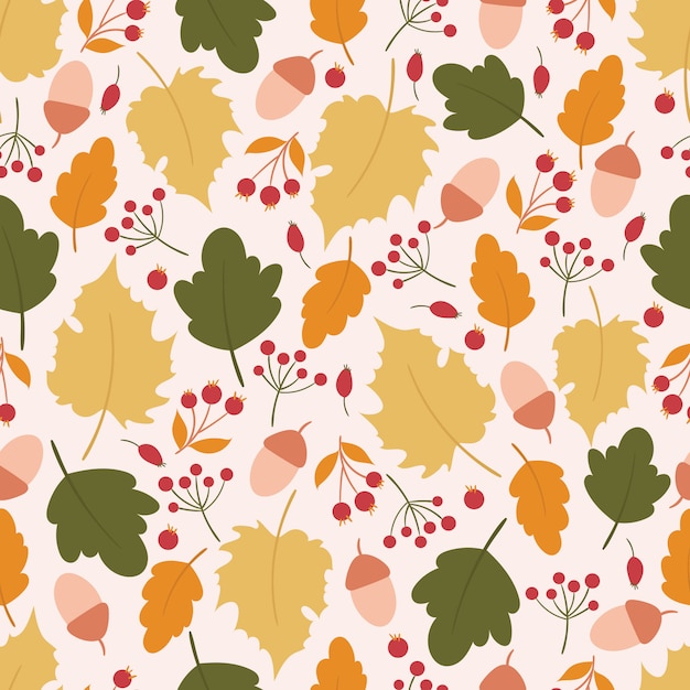 Seamless pattern with autumn  leaves.