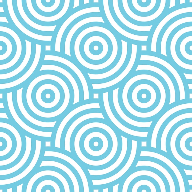 Seamless pattern with blue circles