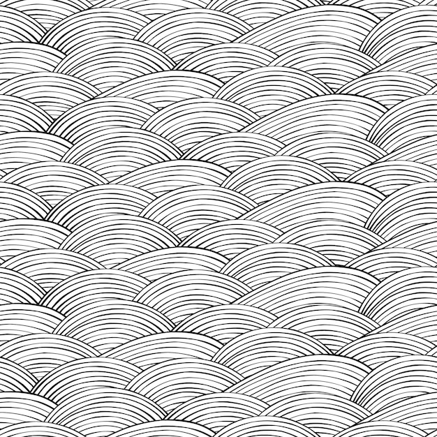 Seamless pattern with doodle ornament