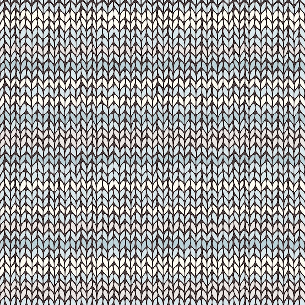 Seamless pattern with hand drawn knitted stripes