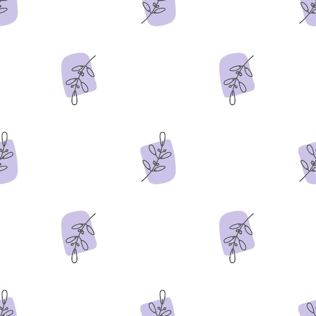 seamless pattern with leaves and abstract shapes abstract minimalistic art cute nursery background