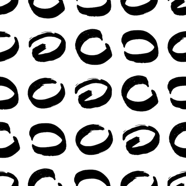 seamless pattern with sketch circles shape