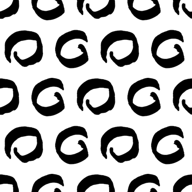 seamless pattern with sketch circles shape