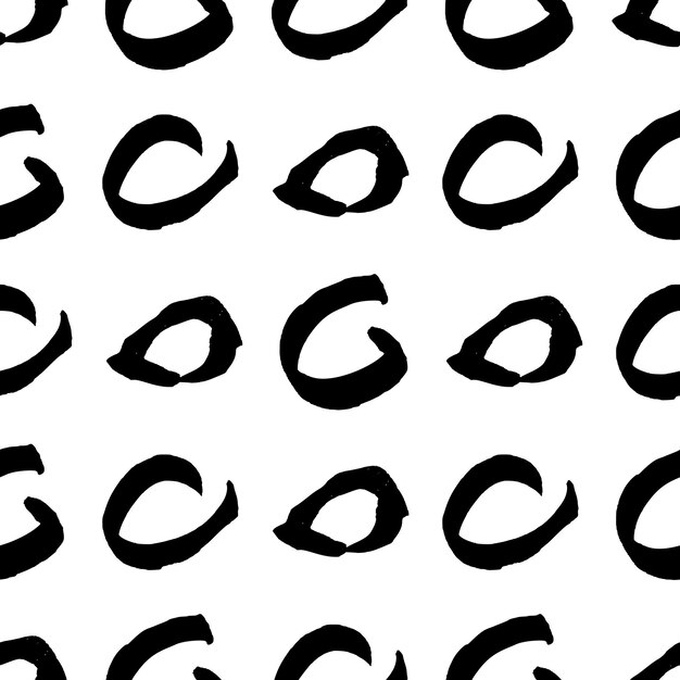 seamless pattern with sketch circles shape