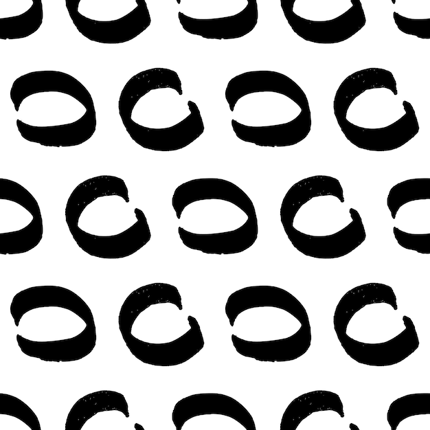 seamless pattern with sketch circles shape