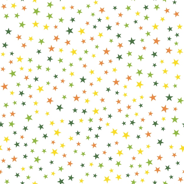 Seamless pattern with stars on white background Vector illustration
