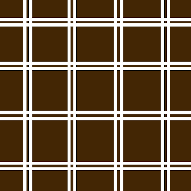 Seamless pattern with white stripes in cage on brown background