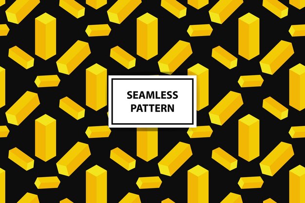 seamless pattern with yellow cubes on black background vector illustration
