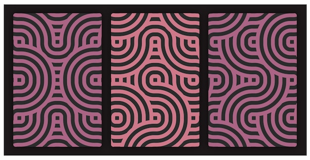 Seamless patterns with geometric styles are suitable for use as backgrounds or textures for interior