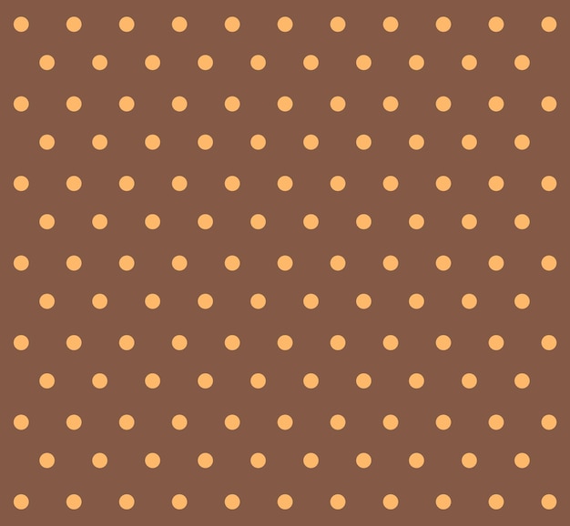Seamless polka dot pattern on a brown background vector illustration