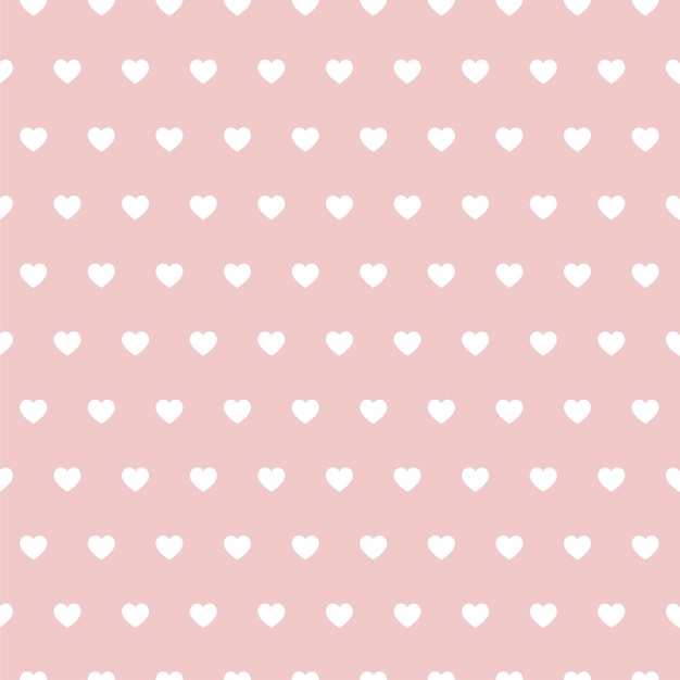 Seamless polka pattern with hearts Vector