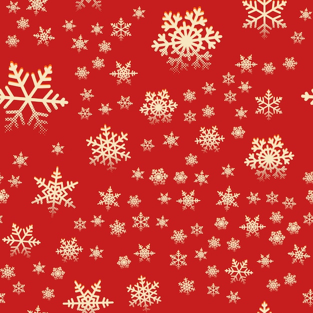 seamless snowflakes retro pattern for winter christmas holidays