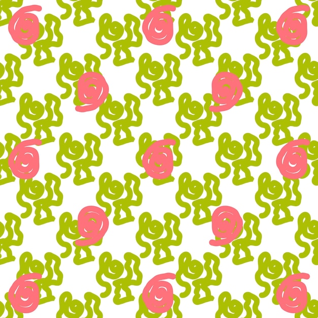 Seamless summer color pattern of abstract shapes
