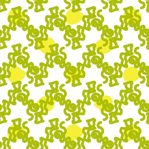 Seamless summer color pattern of abstract shapes
