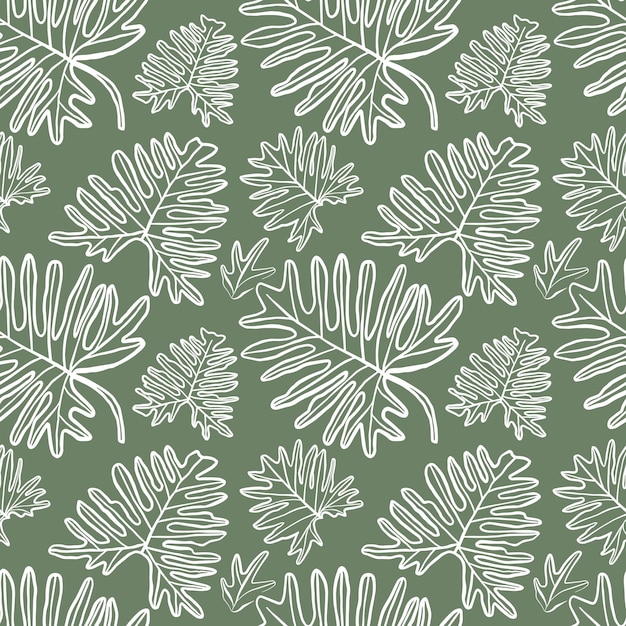 Seamless Summer Leaves Pattern