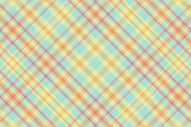 Seamless tartan plaid pattern with texture and pastel color Vector illustration