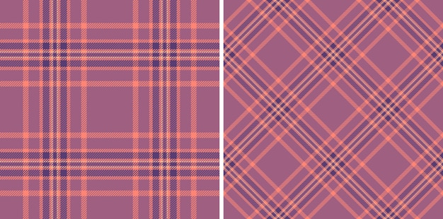 Seamless textile pattern of tartan background texture with a check plaid vector fabric