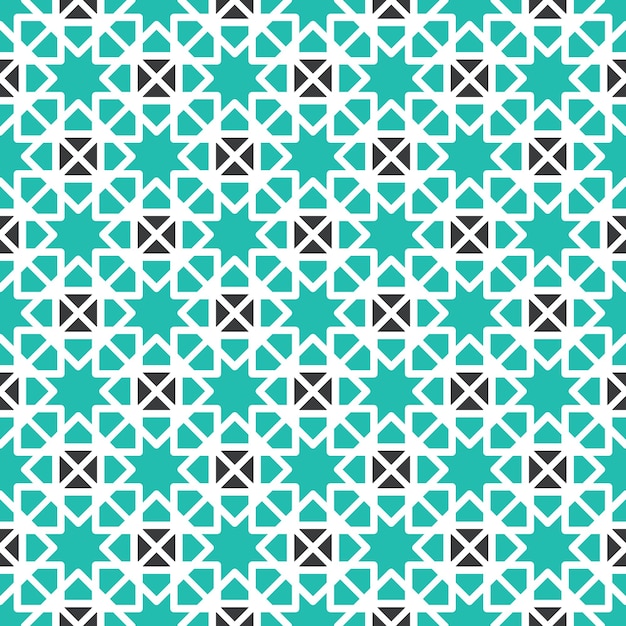 seamless texture with arabic geometric ornament vector mosaic pattern