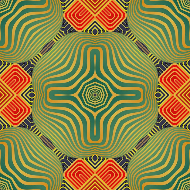 Seamless vector background with tribal motifs Print Repeating background Cloth design wallpaper