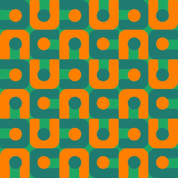 Seamless vector pattern. letter u and circle pattern