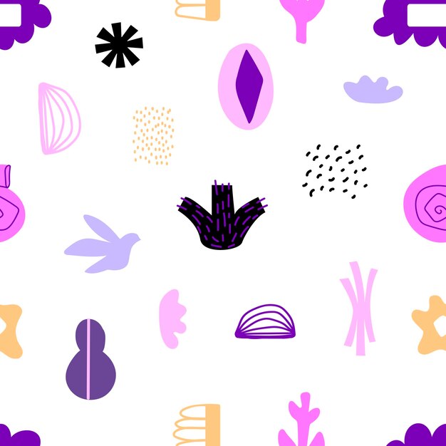 seamless vector pattern with abstract trendy elements
