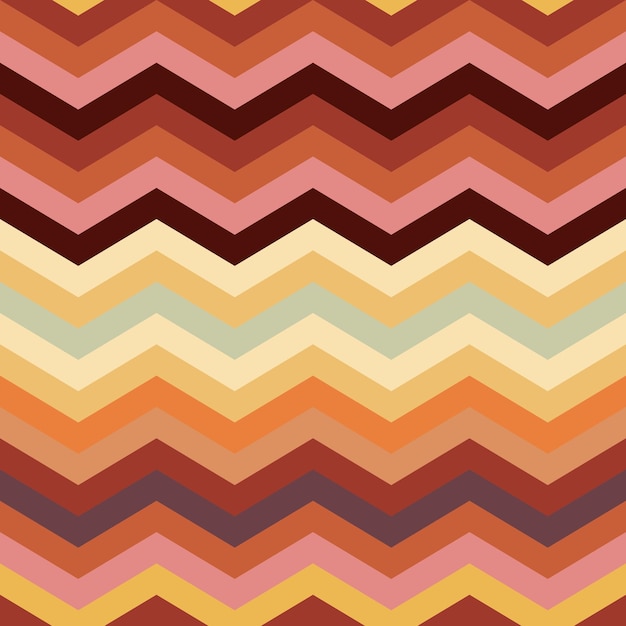 Seamless Zigzag Warm color and retro style Backgrounds textures